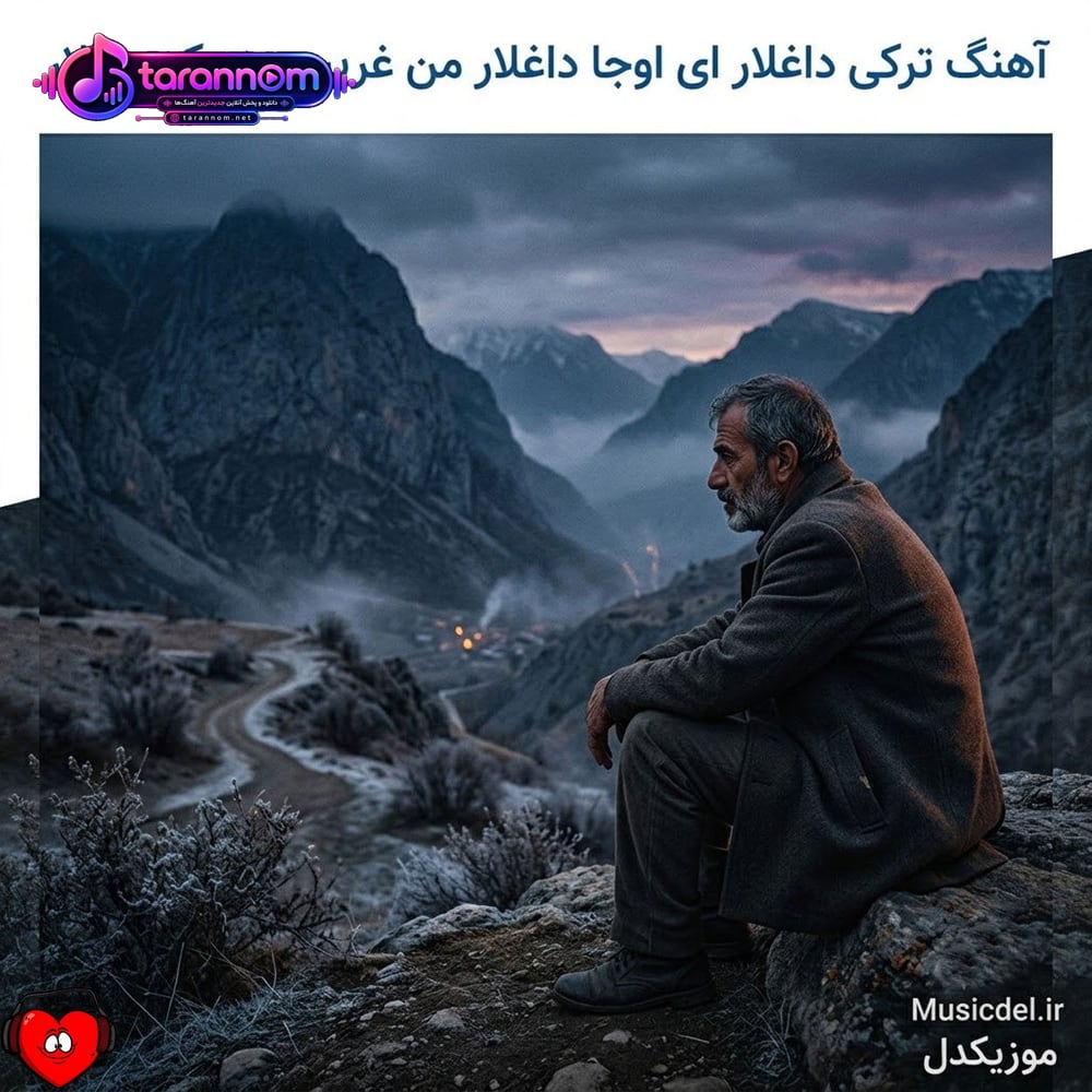 ترکی داغلار ای اوجا داغلار من غریبم منه کیم اغلار